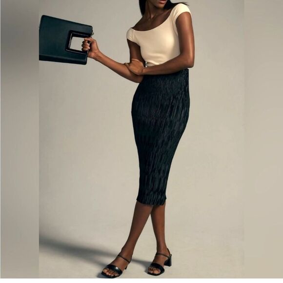 Vintage Anthro Weston Wear Lace Long Pencil Skirt Sz S/M - Picture 2 of 6